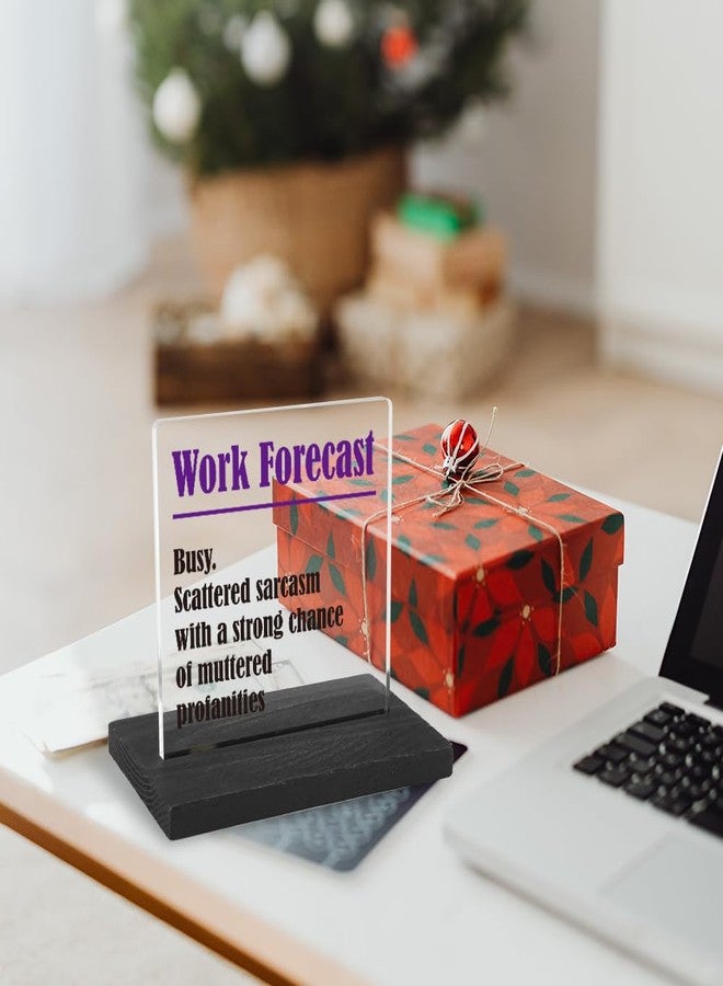 THRXOBN Cute Desk Decor for Coworker, Funny Profanity Gift for Work Colleague, Employee, Joke Birthday Office Gift for Coworker,Transparent Acrylic Desk Decoration, WYZ1 - Image 3